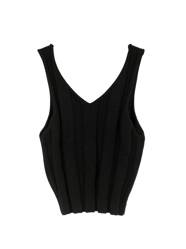 Women's Plain V Neck Sweater Vest, Summer Clothes, Casual Sleeveless Knit Top for Summer, Ladies Clothes for Daily Wear 3