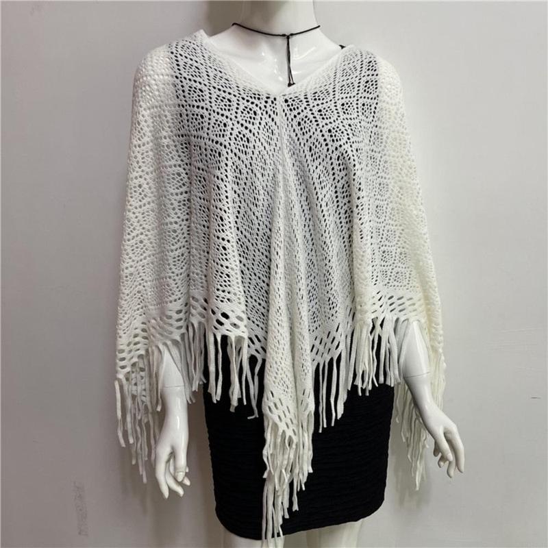 Khăn Choàng Khăn Choàng, Dành Cho Nữ, Nhẹ, Thiết Kế Khoét Lỗ Thích Hợp Để Mặc Đi Biển, Áo Khoác Ngoài Buổi Tối 7