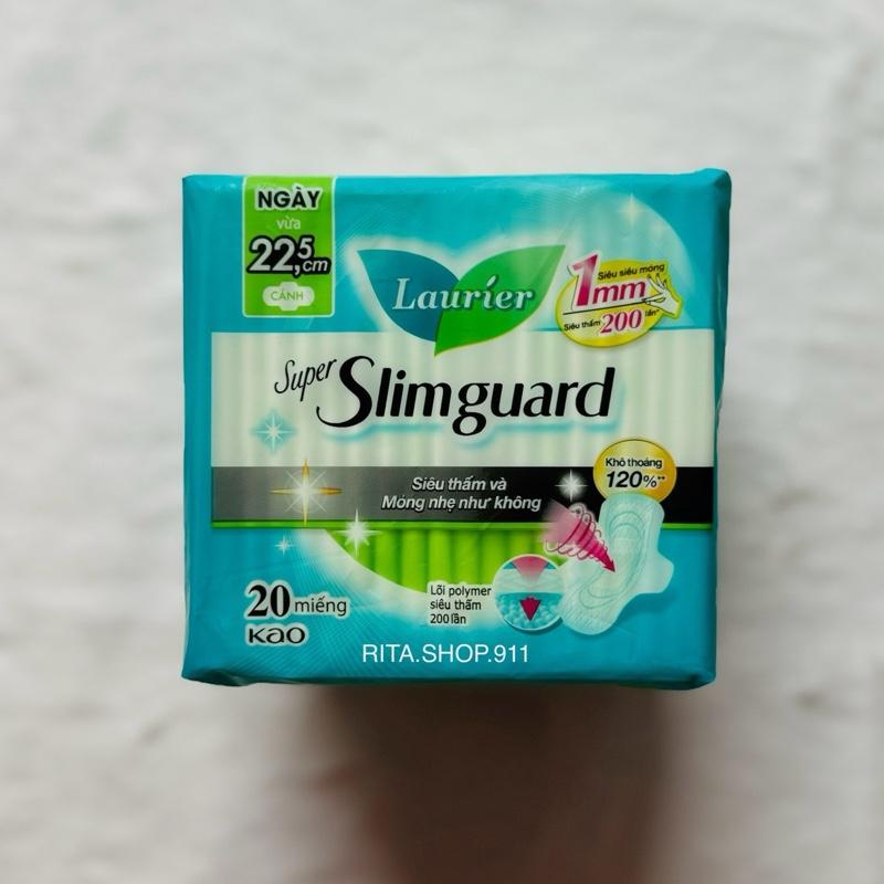 [COMBO 02 GÓI BVS] Băng Vệ Sinh Laurier Super SlimGuard Siêu Mỏng Bảo Vệ 1mm 22.5cm 20 Miếng Women 1