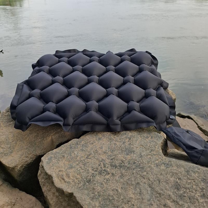 Product Introduction of Portable Folding Inflatable Seat Cushion Lightweight With Storage Bag Air Sitting Pad Moisture and Water Resistant Chair Cushion Camping 17