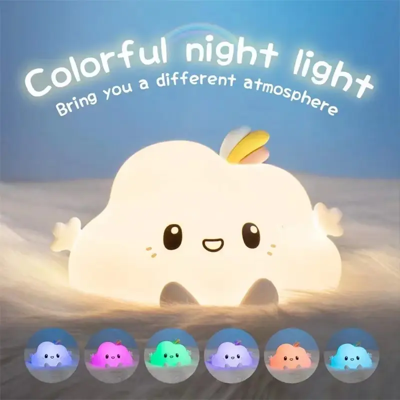 [ VIRAL ] SIAP COD - Lampu Tidur LED Bentuk Awan Lampu Tidur Lucu Karakter Tenaga Baterai