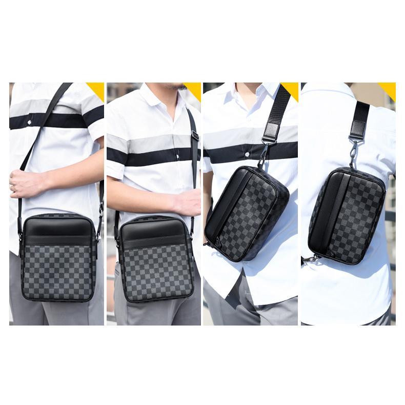 Product Introduction of Túi đeo chéo Học sinh caro cao cấp da loại 1 đẹp dẻo mịn F53 [Hình thật] Bag 30