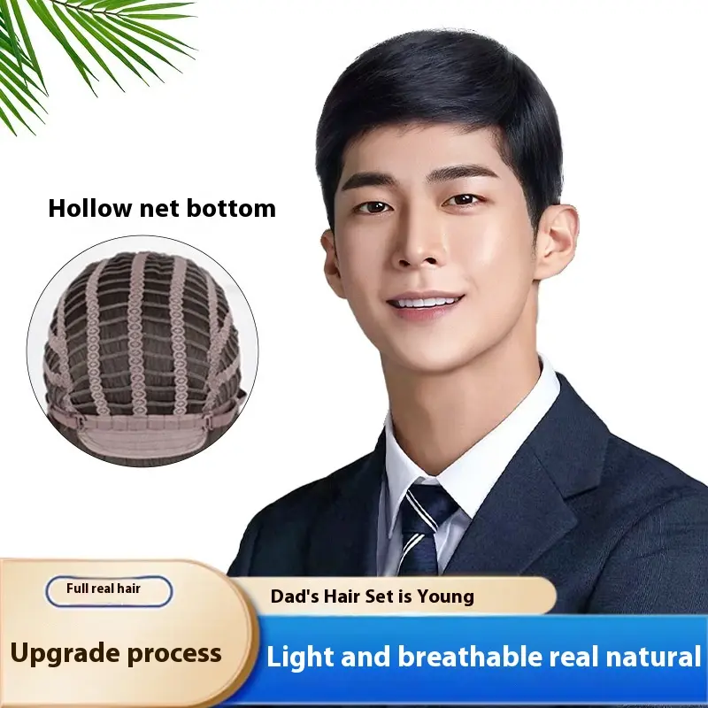 วิกผมจริง, สำหรับผู้ชาย, วิกผมสั้น, สไตล์โมเดิร์น, วิกผมเต็มเครื่อง, แฟชั่น, ประเภท, 100% ผมมนุษย์