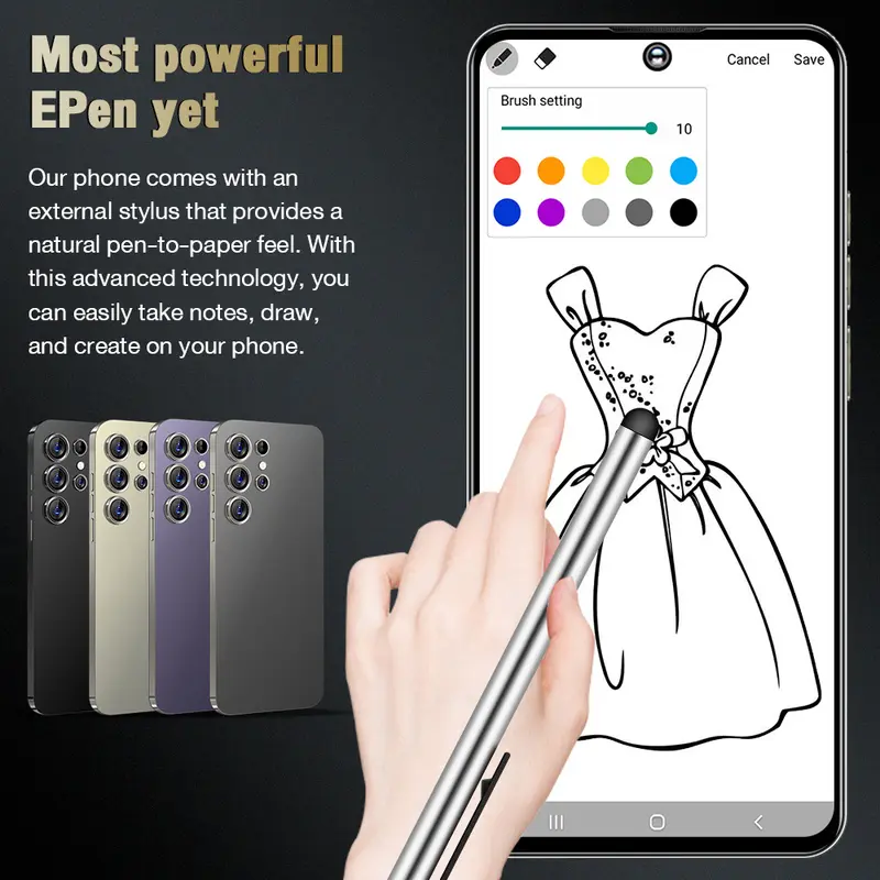 Điện Thoại Di Động S24 Ultra, Điện Thoại Thông Minh Màn Hình Lớn 7,3 Inch, RAM 16 + ROM 1T, Giá Thấp, Bán Chạy Xuyên Biên Giới, Giá Nhà Máy Nguồn s24 5g s24 plus 2