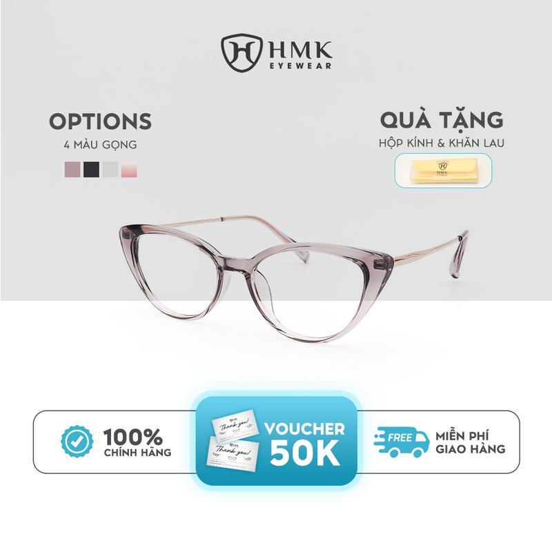 Kính Mắt Mèo HMK Eyewear Nhựa Phối Kim Loại Chắc Chắn Sang Trọng Quý Phái - MM8232