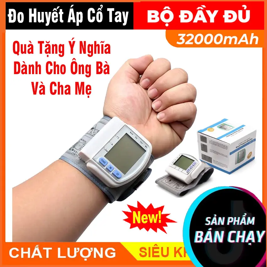 Máy Đo Huyết Áp Loại Tốt - Máy đo cổ tay , Máy Đo Huyết Áp Arm Style, Máy đo huyết áp , nhịp tim tự động chuẩn xác , nhanh chóng