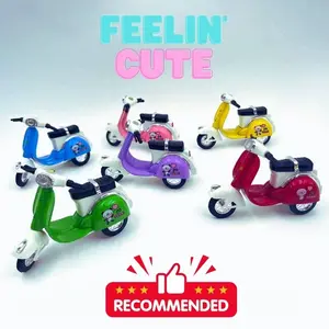 Mainan Sepeda Motor Vespa Mini Bike Roda Tiga Diecast Alloy Bisa Untuk Hadiah Kado Anak