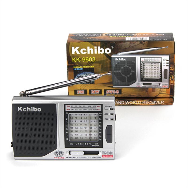 KK-9803 AM FM Radio with Folding Kickstand FM/MW/SW1-8 Full 10 Band Radio 3.5MM Jack Built-In Speaker Battery Operated for Elder 4