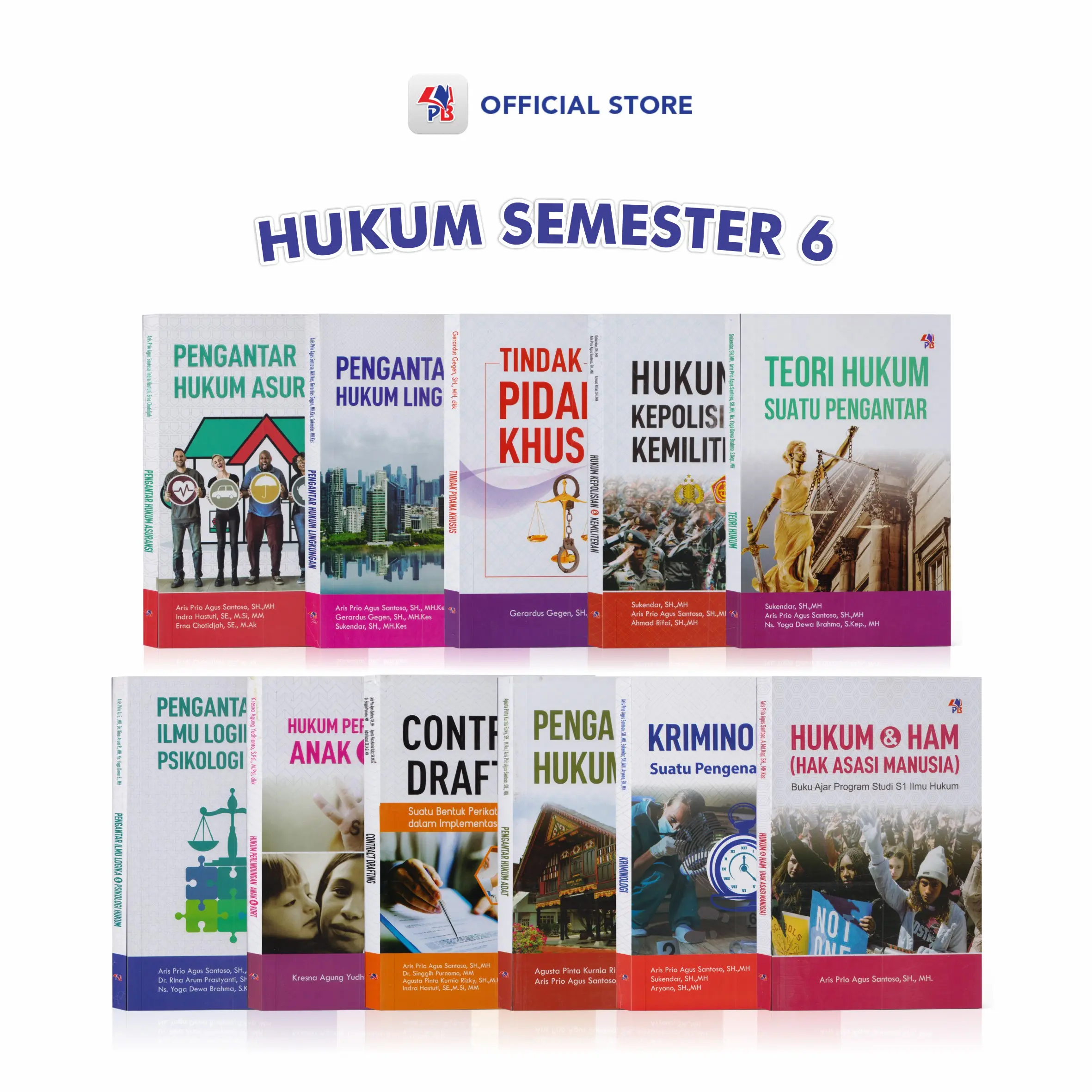 Buku Hukum Semester 6 - Pengantar Hukum Adat / Perlindungan Anak & KDRT/ Hukum dan hak asasi manusia / Contract drafting / Kriminologi / Tindak pidana khusus / Kepolisian dan kemiliteran /  Teori hukum / Pengantar hukum lingkungan Ilmu Logika Asuransi