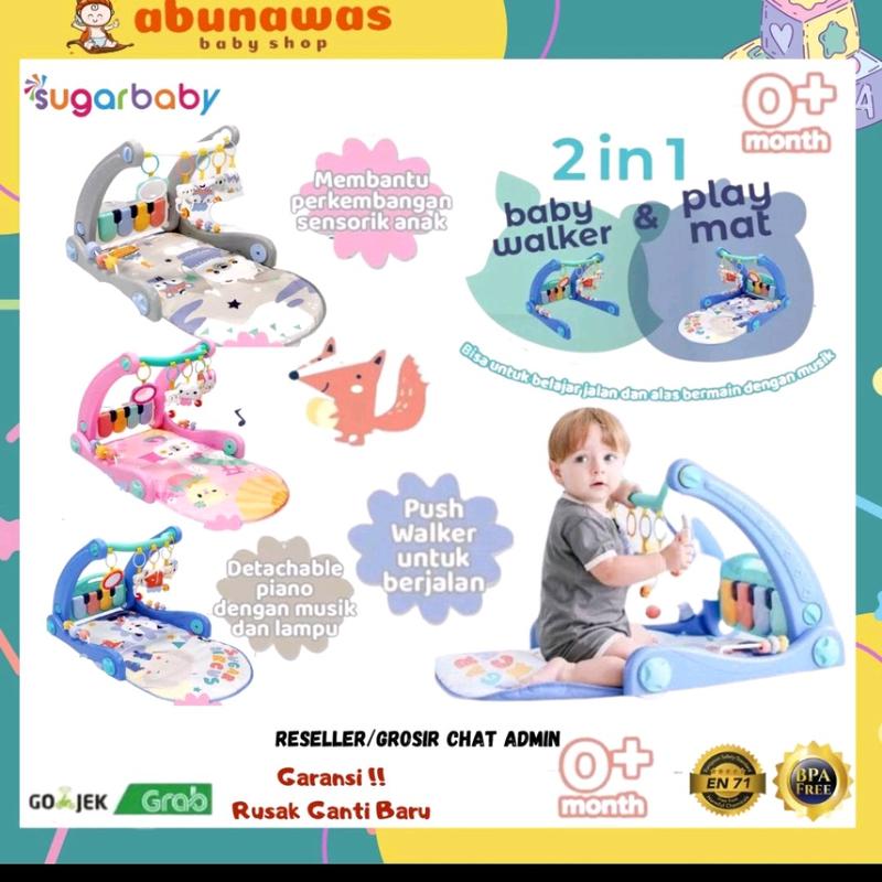{FREE BUBBLE WRAP}Sugarbaby 2in1 Baby Walker & Playmat/Push Walker/Alat Bantu Jalan Anak 3