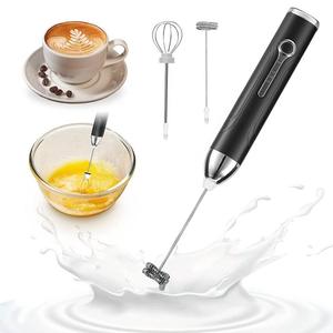 2in1電動コーヒーミキサー、USB充電式ハンドヘルドミルクフォーマー、キッチン用卵泡立て器、コーヒー・クリーム・ミルク対応家庭用調理器具、ギフトにも最適