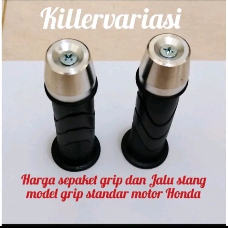 handfat handgrip motor model standar ori Honda+ Jalu stang pcx universal semua motor beat Vario Scoopy Spacy Supra Revo kharisma dll harga sepaket sesuai foto 3