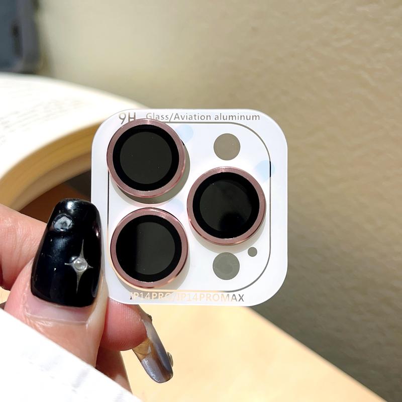 Product Introduction of CD pattern lens film Luminous  Camera Lens Protector for IPhone16 15 14 13 12 11 Pro Pro Max Mini Rear Camera Lens Cover Metal Protector Ring Phones Casing Protection Dustproof 8