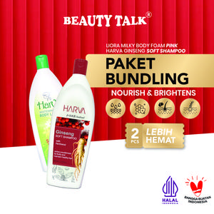 [Bundling Hemat - 2 Pcs] Harva body lotion Green 600ml + Harva Shampoo Ginseng Soft&Smooth 600ml | Lotion Mencerahkan Tubuh & Pelembap Kulit kering + Shampoo Ginseng Perawatan Rambut Rontok Bunga Vitamin Arbutin Kusam