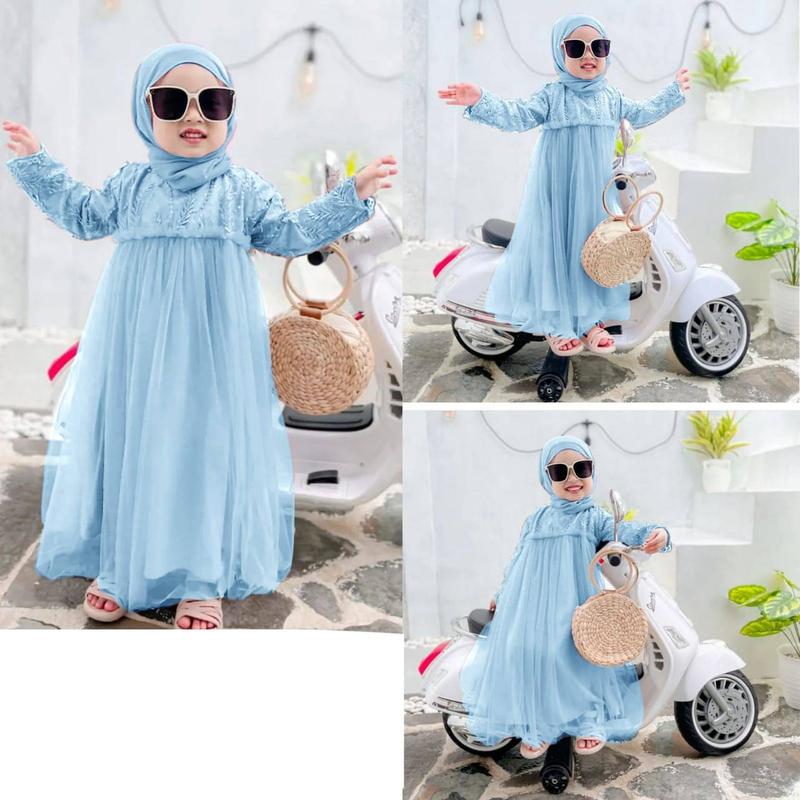 Product Introduction of Tmc Maxi reynata dress / maxi dress tile mutiara ukuran umur anak 2 sampai 9 tahun Muslim Gamis Baju Pesta 28
