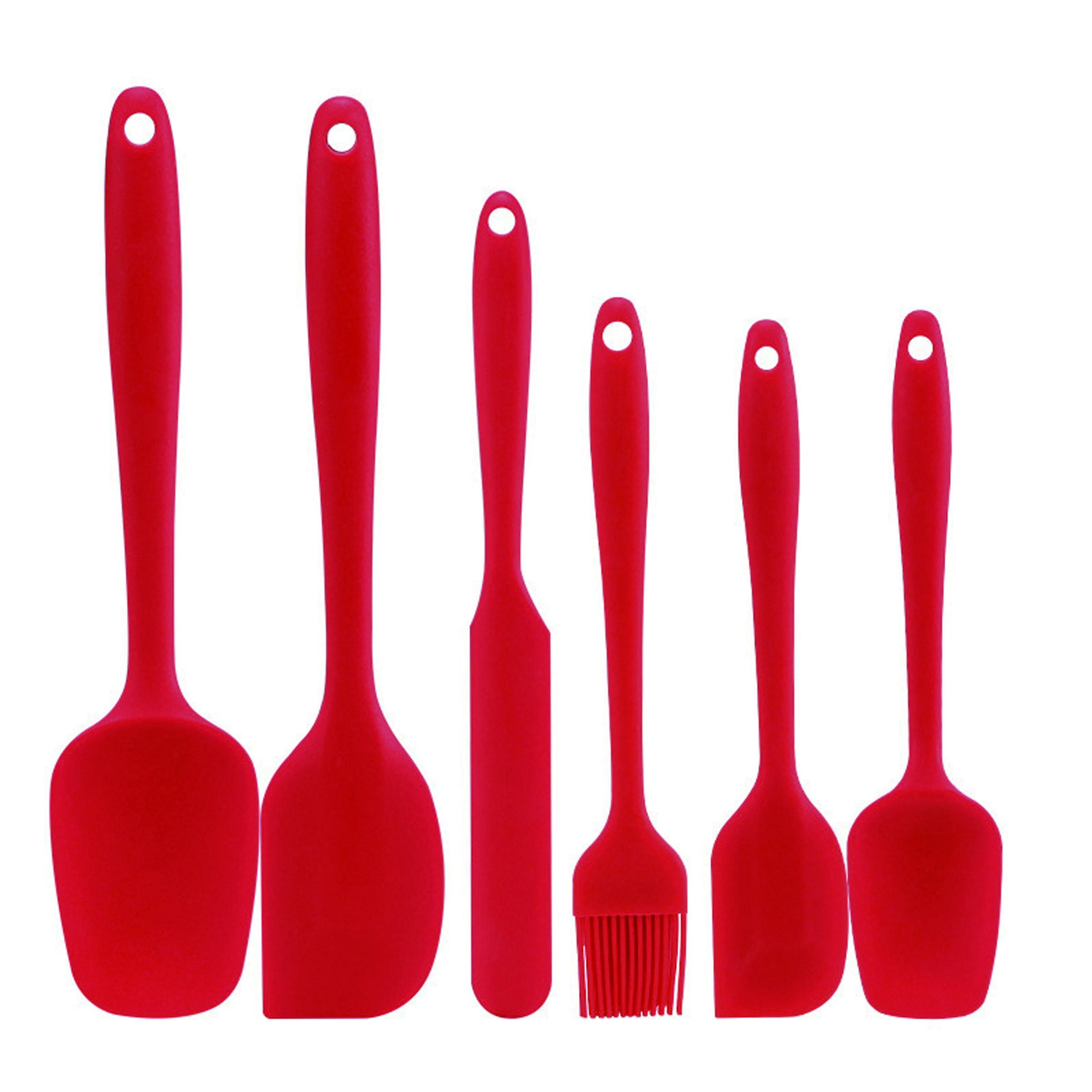 Silicone Baking Set, 6pcs/set Including Scraper & Brush & Spatula, Heat Resistant Baking Tool Set for Home Kitchen Baking House
