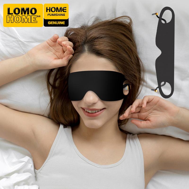 Bịt mắt ngủ, mặt nạ che mắt ngủ LOMO có nút bịt tai chống ồn, chất vải mềm mịn có quai đeo tiện dụng