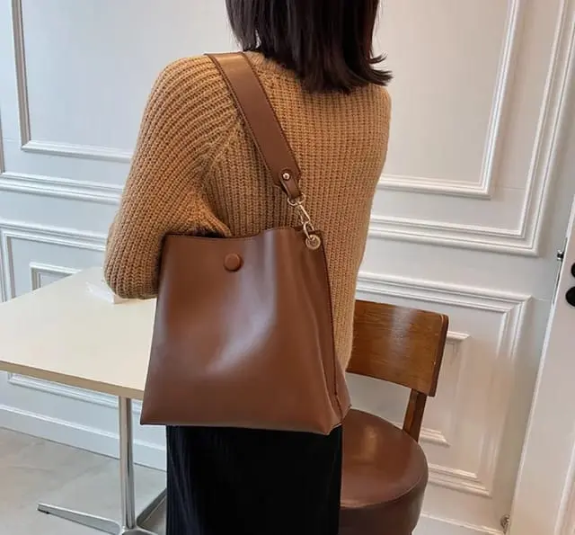 Tas Selempang Wanita Poffi Polos dapat dijadikan totebag atau bahu Slingbag 6