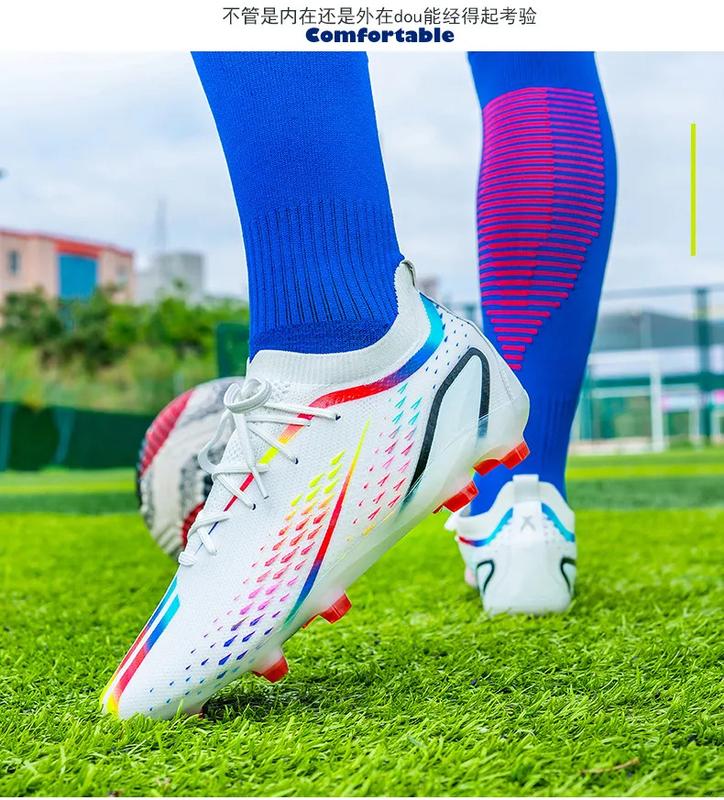 Product Introduction of Soccer shoes for men fashion sneakers football shoes century Cup same new Messi long spike broken nail professional football shoes sport running shoes big size 35-45 34