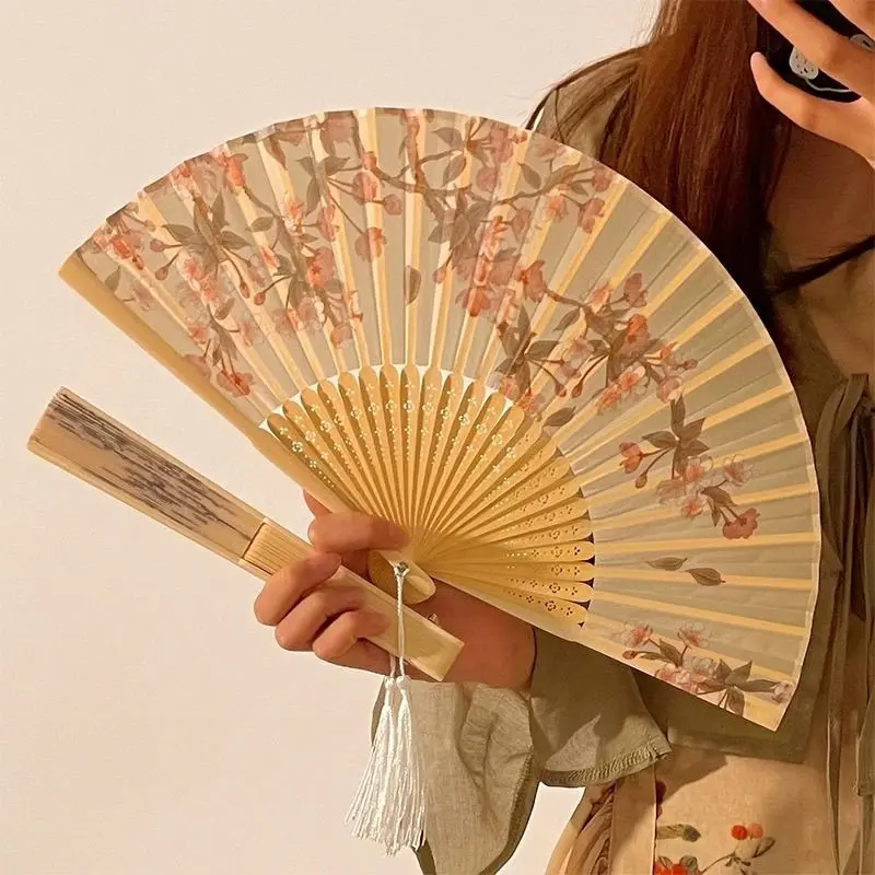 New Chinese Style Folding Fan Antique Summer Dance Fan Portable Portable Chinese Style Folding Fan