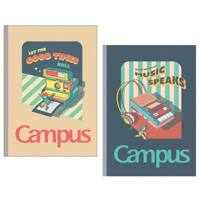 Vở campus RETRO 200 trang dòng kẻ ngang có chấm
