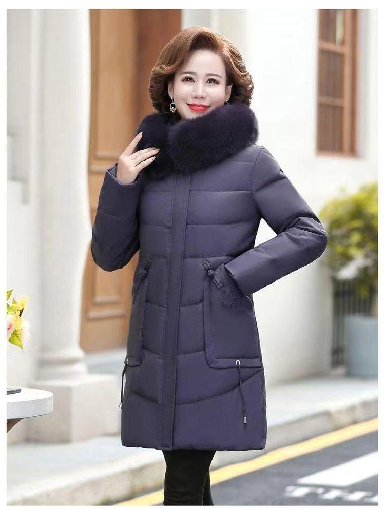 Product Introduction of Quần Áo Độn Bông, Dành Cho Phụ Nữ Trung Niên, Dài Trung Bình Nhẹ, Phong Cách Hàn Quốc Mới, Dáng Rộng Vừa Vặn, Ngoại Cỡ, Mỏng Vừa Vặn, Áo Khoác Bông Cho Mẹ 22