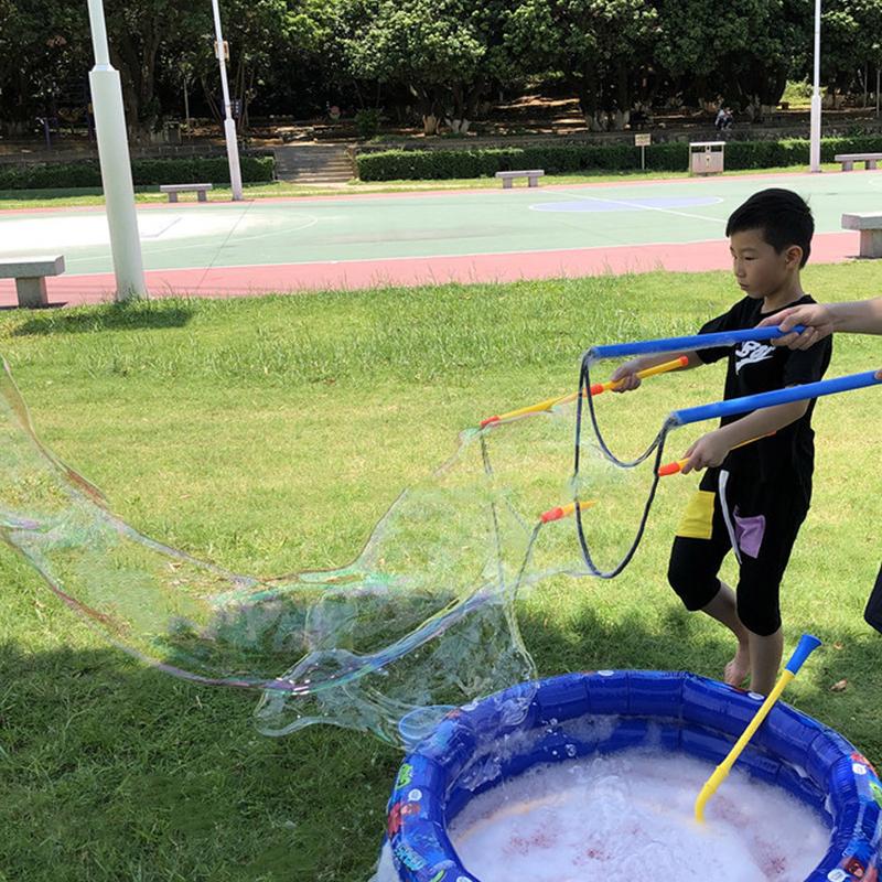 Product Introduction of Outdoor 1Set Double Pole Bubble Rope Color Giant Bubble Circle Garden Toy Big Bubble Stick Outdoor Fun for Kids Bubble Tool 28