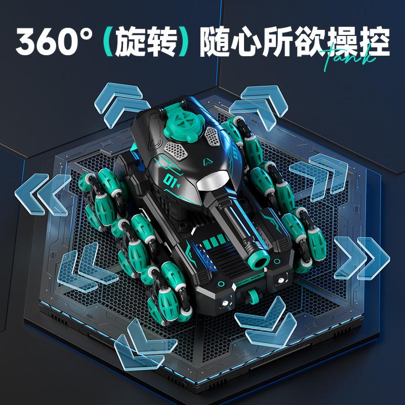 Six-Wheel Stunt Tank Remote Control for Children, Launchable, Rechargeable, with Lights, Music, Gesture Sensing, Boys' Toy Wholesale 3