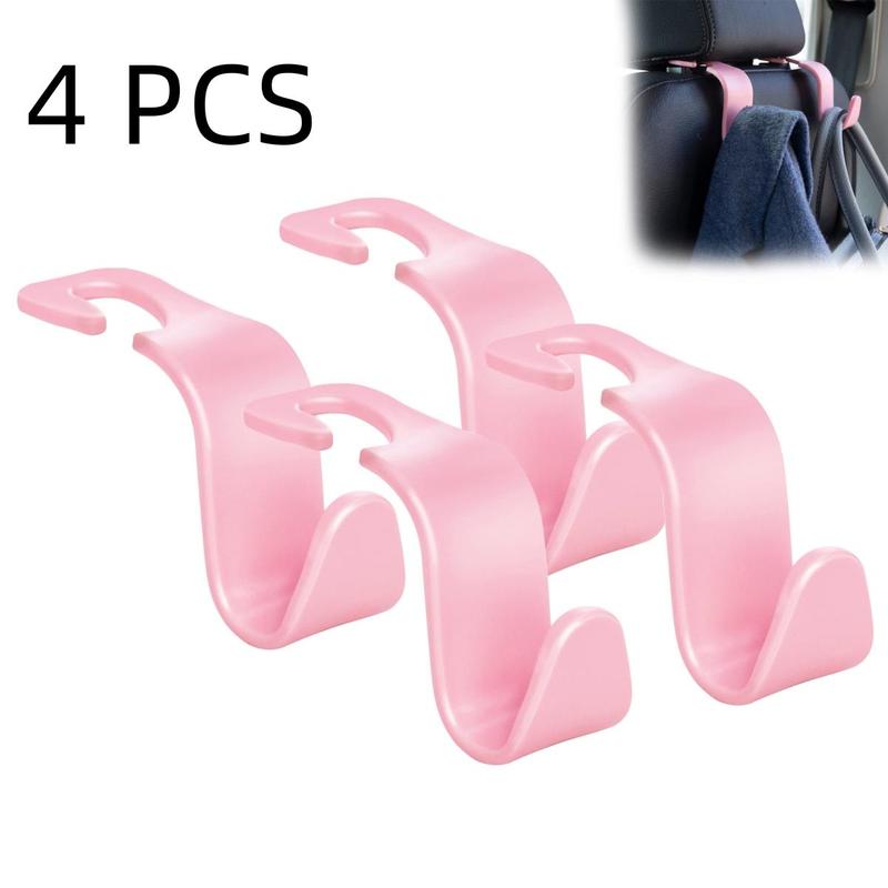 Universal Car Headrest Hook, S-shaped Design Car Back Seat Organizer Hanger, Rotatable Clamp-on Car Storage Hook for Bag Purse Cloth Grocery 4