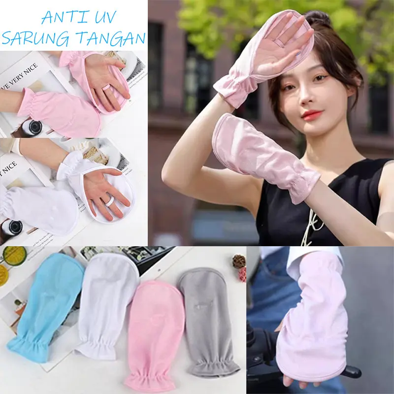 Sarung Tangan Motor Anti Panas Anti UV UPF 50 Matahari Tabir Surya Es Sutra Breathable / Sarung Tangan Mobil Motor Anti Panas