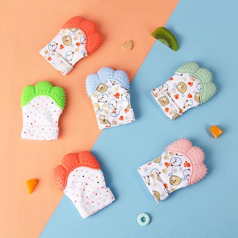 Product Introduction of Cartoon Printed Teether Mittens Chewing Gloves for Children & Babies Teethers Anti Eating Hand Teething Toys Baby Stuff 13