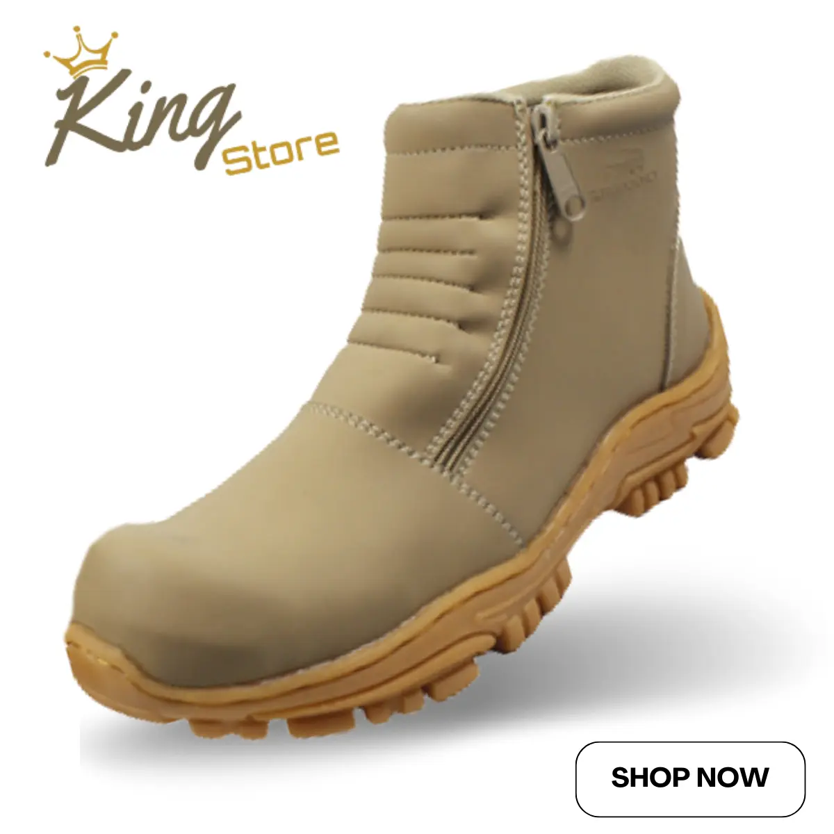 Sepatu Safety Proyek Ujung Besi - Strut - Septy Shoes Boot - Septi Kerja Lapangan Kulit Sintetis Pria Boots