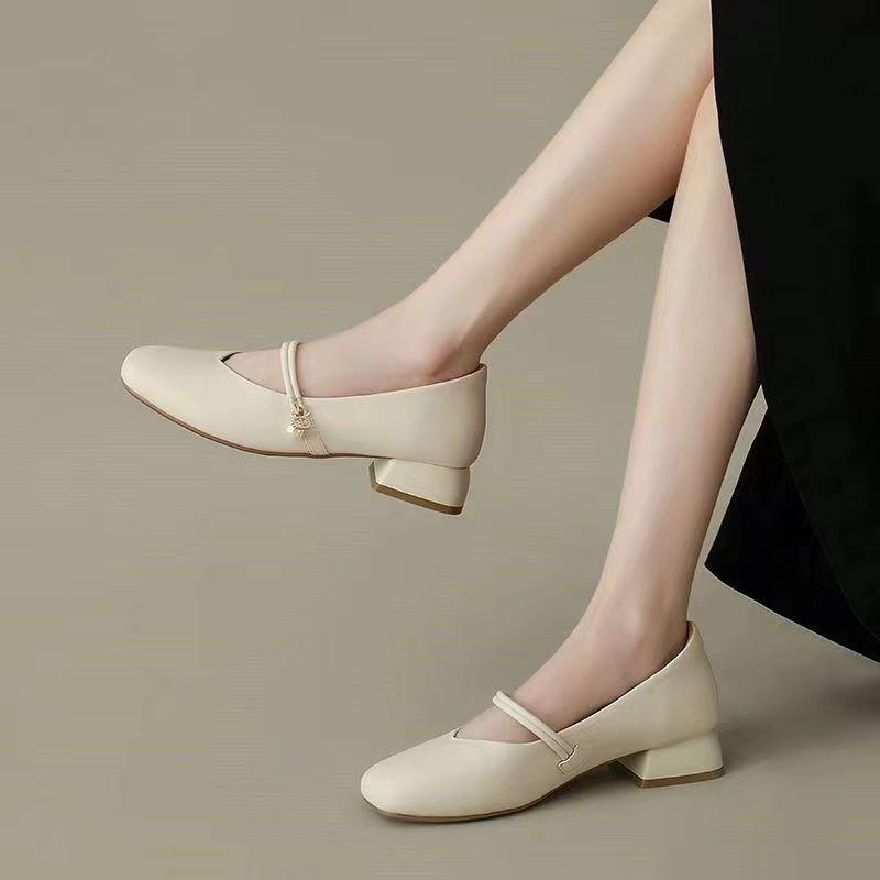 Product Introduction of Kasut Kulit Wanita, Mary Perancis, Kulit Lembut, Lembut dan Bergaya, Tapak Lembut, Potongan Rendah Elegan, Pam Potongan Rendah, Sesuai untuk Musim Bunga dan Musim Panas 2024, Sebenar Shoes 5