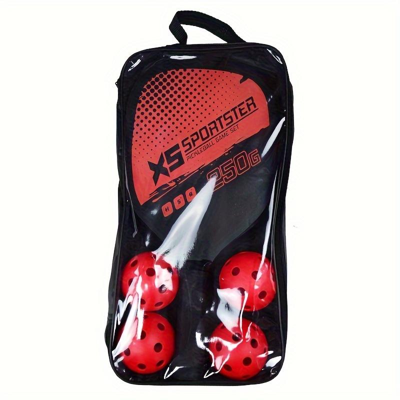 Product Introduction of 2pcs, Wooden Pickleball Rackets Set With Ball, Outdoor Sports Fitness Supplies 3