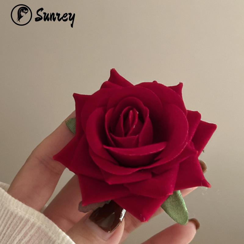 Product Introduction of Sunrey Rose Flower Hair Clip Hairpin, Rose Brooch Floral Clips, Flower Hair Accessories for Woman Girl Party Wedding 20