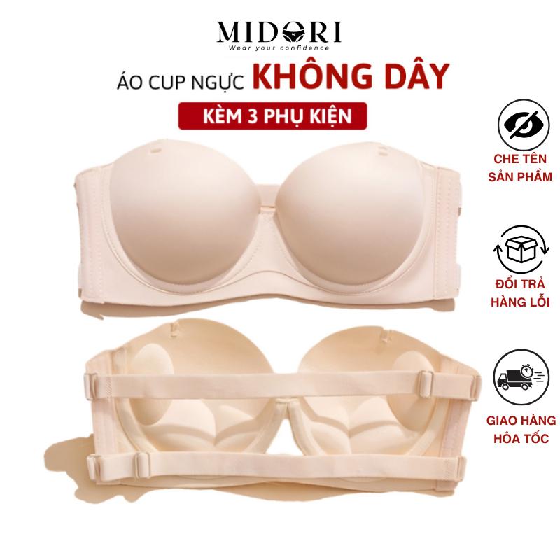 Áo ngực không dây hở lưng cúp ngang chống tụt, Áo lót nữ mặc đầm váy khoe vai xinh được 3 kiểu A27