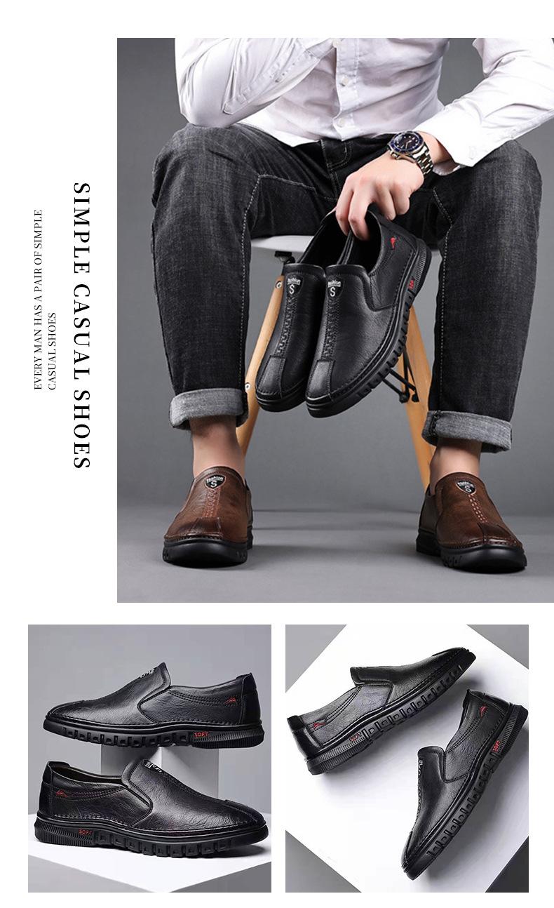 Product Introduction of Giày Lái Xe Cho Nam, Hàng Mới Về Mùa Lò Xo Thu, Giày Giày Lười Da Đế Mềm, Giày Công Sở Cho Nam, Giày Da Viền Thường Ngày 4