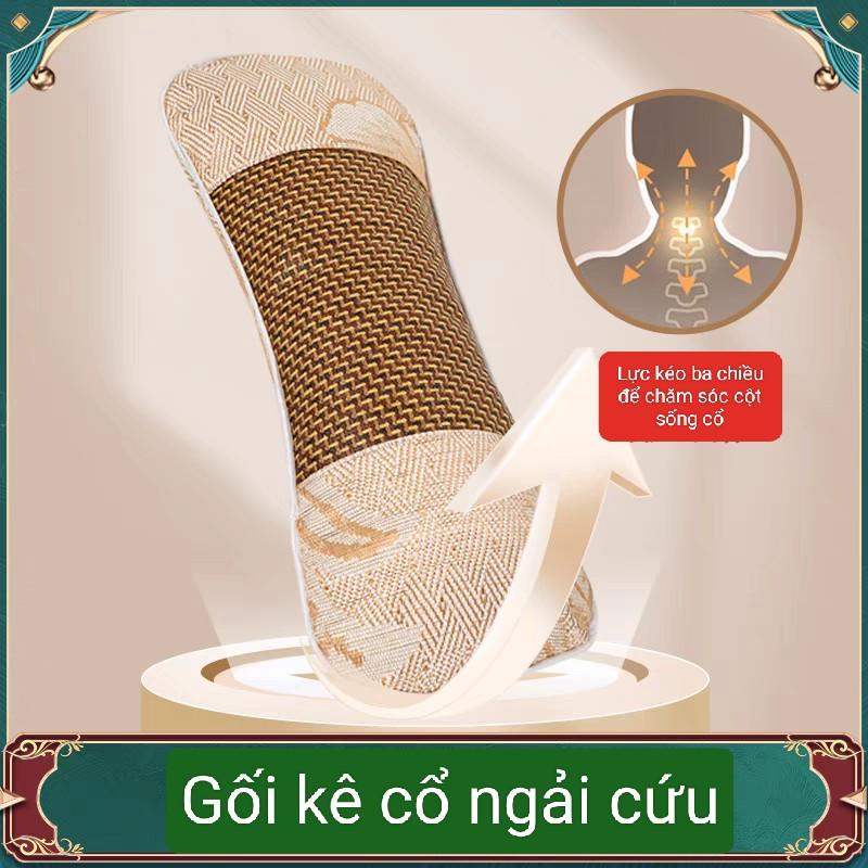 Gối Ngải Cứu điều hòa kê cột sống cổ, Gối Ngủ Chống Đau Vai Gáy Lõi Ngải Cứu Hỗ Trợ Giảm Đau