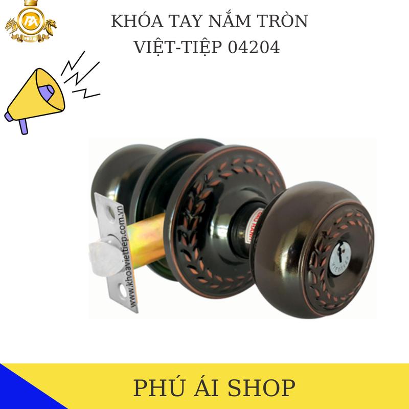 Ổ khoá cửa tay nắm tròn cao cấp Việt Tiệp - Bảo hành chính hãng - An toàn - Dễ lắp đặt - Bảo mật cao khoá  đĩa khoá  tay