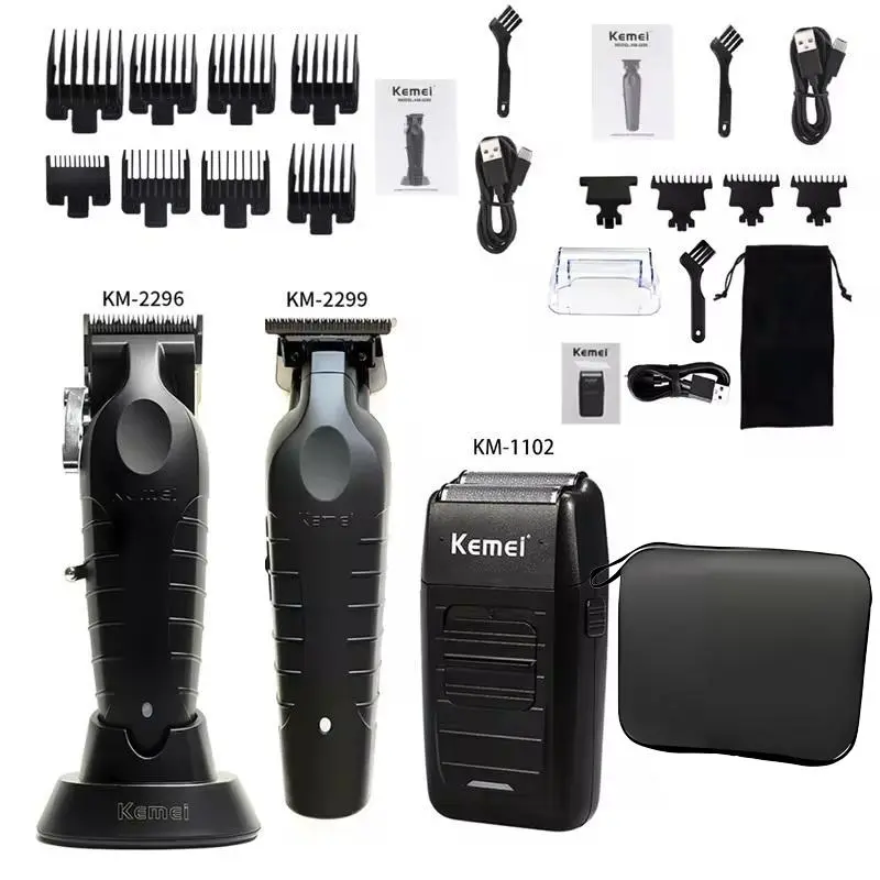 Electric Hair Trimmer Kit, 1 Box Professional Hair Clipper with Limit Comb & Brush, Long Endurance Hair Trimmer for Travel, Men's Grooming Kit, Hair Styling Tools