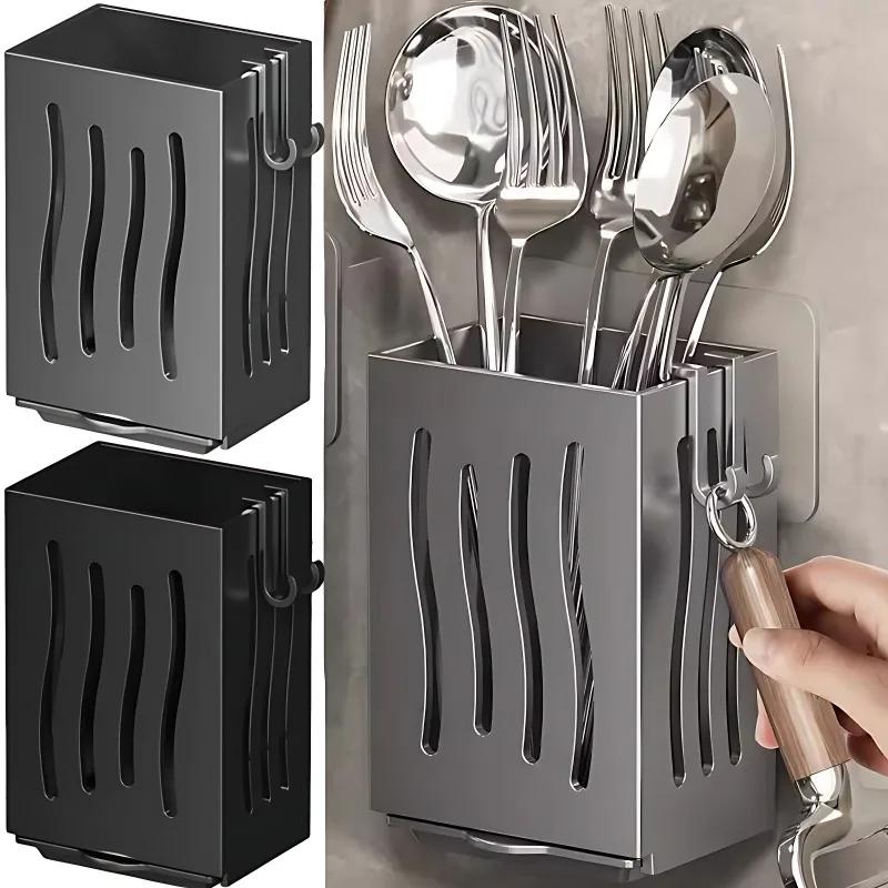 Household Kitchen Utensil Rack Multifunctional Draining Chopstick ...