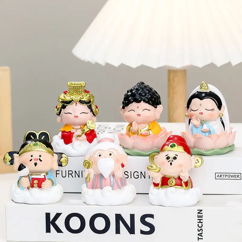 Joyful Little Immortal Home Dining Room Desktop China-Chic Cartoon Figure 2025 Creative Peace One Set of Ornaments