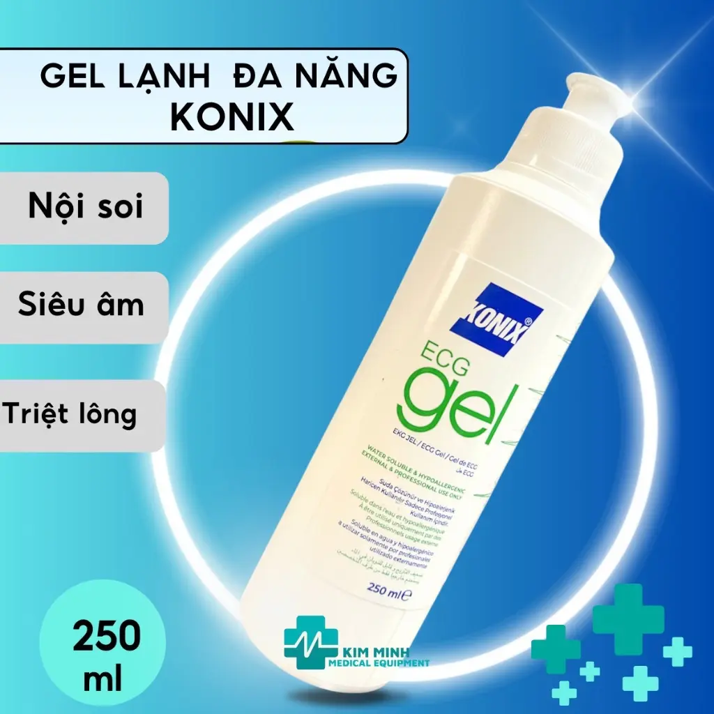 Gel triệt lông lạnh dùng cho máy triệt lông cá nhân màu trắng cao cấp Konix/Sky chai 250ml/260ml