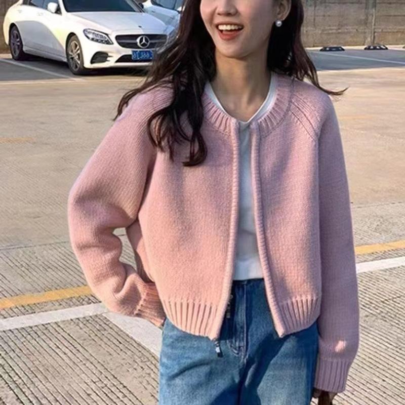 Áo cardigan len kéo khóa 6 màu dày dặn Freesize dưới 58kg V38 2