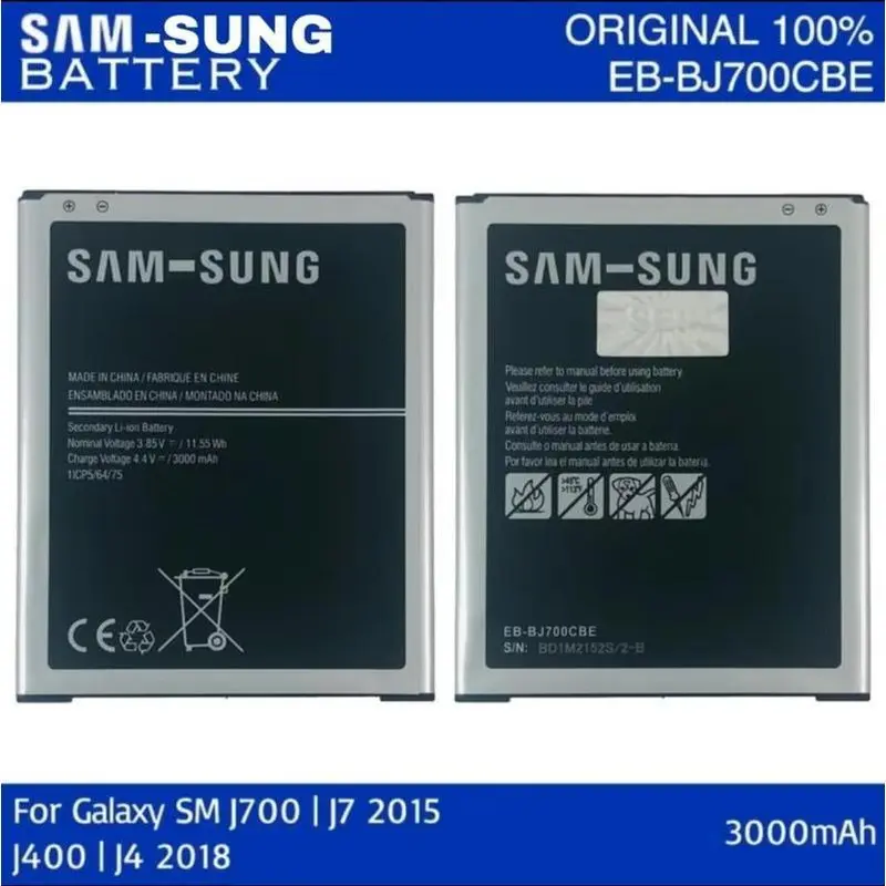 PROMO GRATIS ONGKIR / BAYAR DITEMPAT BATTERY COMPATIBLE SAMSUNG J7 2015 / J700 / J4 2018 / J400 / J7 CORE / J7 NXT / J701 BATERAI BATRE BATRAI BATREI 5