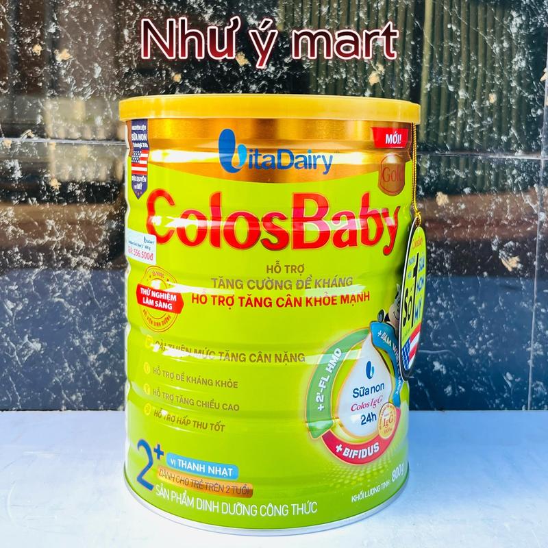Vitadairy- Sữa công thức COLOSBABY GOLD VỊ THANH NHẠT lon 800g cho bé colos  baby