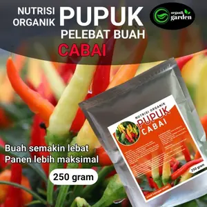 pupuk pelebat buah CABAI | booster nutrisi organik 250 gram Besi Serbuk Tanah