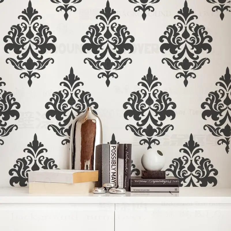 30cm - 70cm Stencil Wall Decor For Painting Plaster Template To Paint Furniture Makers Rococo Baroque Retro Luxury Vintage S188