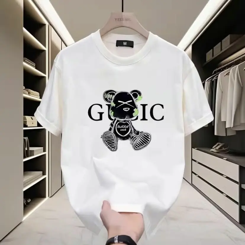 Cặp đôi tay ngắn nam và nữ cởi mở áo thun thời trang mùa hè nhãn hiệu thời trang cotton nguyên chất