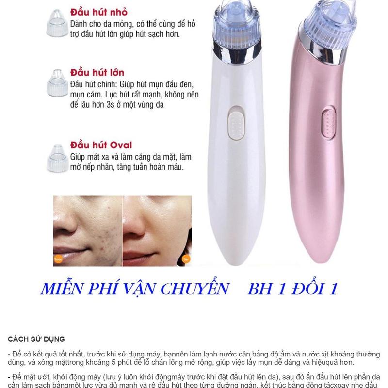 Máy Hút Mụn, Máy Hút Mụn Mini, Máy Hút Mụn Đầu Đen, Máy Làm Sạch Mụn. Hút Sạch Bụi bẩn, Bã Nhờn, Mụn Đầu Đen, Mụn Cám, Mụn Bọc, Mụn Mủ, Hút Sạch Mụn Sâu Bên Trong Da Mặt. Giúp cho làn da sạch, mịn màng . MUA NGAY!!! 4
